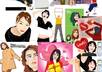 send you 115 vector girls