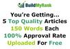 write 5 BuildMyRank posts for you with one hundred percent approval guaranteed small1