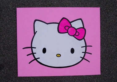 create a colorful hello kitty painting big1