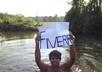 make 720p HD video of funny in the Water holding your web site,brand name,company or any message small1