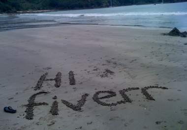 write your message on a NZ beach big1