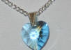 send You a NEW Swarovski Crystal Aquamarine Love Heart on a Silver Plated Chain Necklace or Pendant Gift Gifts Her Jewellery Jewelry Mum Nan