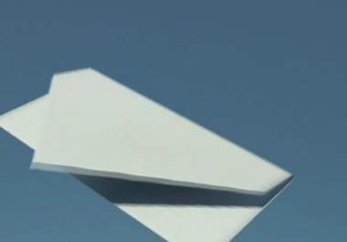 create a digital paper airplane displaying your message with music big1