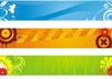 design 3 beautiful headers, logos or footer for your website