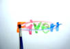 twisted paint your simple text logo, your website name or your message by using 4 colors small1