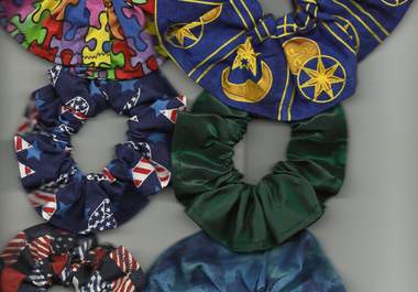 send you 4 sewn hair scrunchies big1