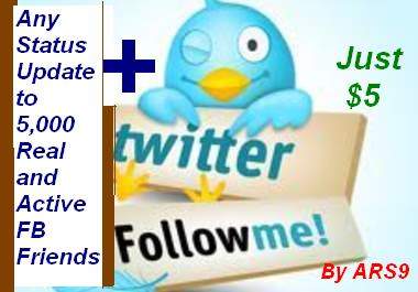 get you 8,000+ Real Twitter FOLLOWERS and Advertise Anything to 5,000 Active Fb Friends,No Admin Access big1