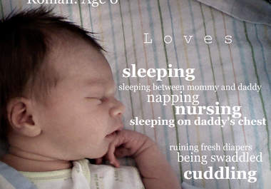 turn your baby or childs picture into a photo biography as a frameable keepsake big1