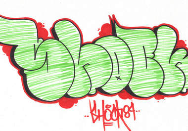 draw your name in a graffiti bubble style big1