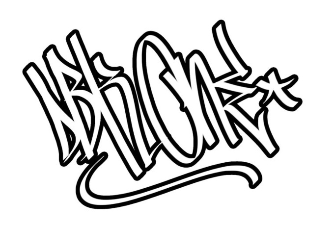 Graffiti letters bubble picture