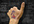 draw your logo and write your message on my hand and give you thumbs up