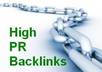 manually build 10 HIGH Pr4 and Pr5 backlinks from actual Url , not the domain, with Low Obl through blog commenting