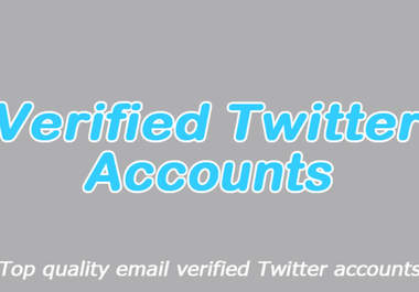 manually create and give you 10 email verified TWITTER accounts big1