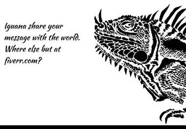 speed draw this IGUANA with your message big1