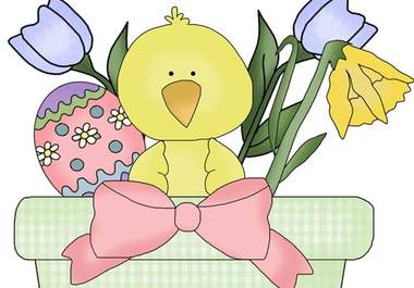 send you a set of 6 adorable Easter clip art graphics for crafts, scrapbooks, websites and more big1