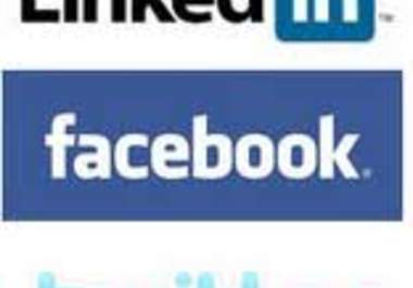 promote your Fan page or Fiverr gig to my Facebook,Twitter and LinkedIn contacts totaling 15000+ big1