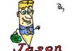draw a funny pencil head of you in cartoon