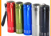 mail qty 1 aluminum 9 LED flashlight Ultra Bright Light weight small low power consumption 5 colors to choose from