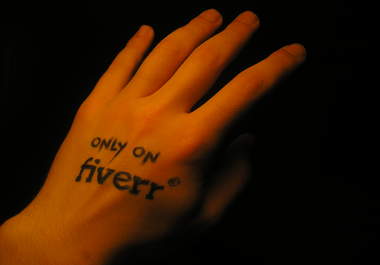 make a stop motion animation with your logo and a message which I will write on my hand big1