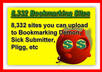 give you 18,332 social bookmark list for bookmarking
