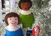 send you any two handmade felt members of the little people family