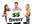 create 2 different photographs of young people holding a banner with your logo, website name, message or anything you want
