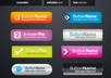 design you 5 high quality web buttons, like on the preview, your own text photoshop file included just only