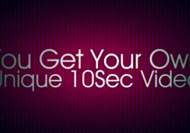 create an awesome and unique 10 sec video clip from scratch big1
