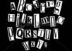 create a ransom style text message in stop animation