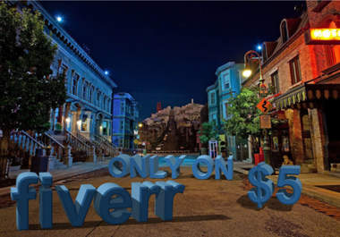 create an awesome 3d text into a Real life image big1