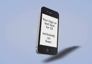 put your text, logo or video on a 3d iPhone animation video big1