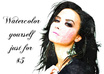 design watercolor portrait with my own style small1