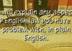 explain any part of English law