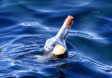 write your message in a bottle and toss it into the ocean big1