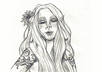 create a pencil sketch of an original character