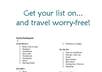 send you a perfect packing list for air travel
