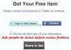 give you Facebook and Twitter share to get button script small1