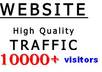 give you 10,000+ real human unique high quality visitors to increase your ads earning and mostly from USA small1