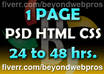 slice 1 psd design to a valid xhtml and css or html5