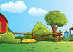 draw any simple landscape background cartoon illustration with my style