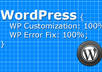 customize WordPress or fix WordPress errors