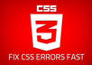 correct any CSS issue on your website