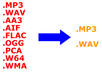 convert ANY audio file to mp3 or wav
